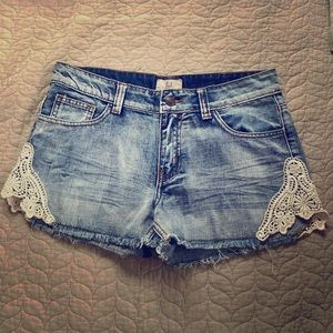 Lost distressed Jean Shorts